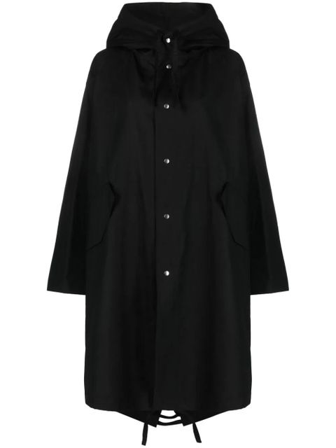 Jil Sander logo-print cotton coat - Black - zdjęcie produktu nr 1