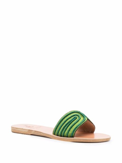 Ancient Greek Sandals The Harness slides - Green
