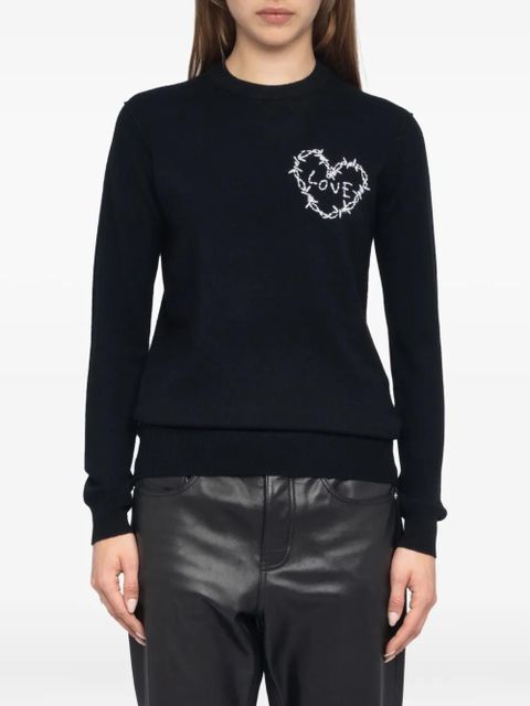Zadig&Voltaire heart-detail sweater - Black