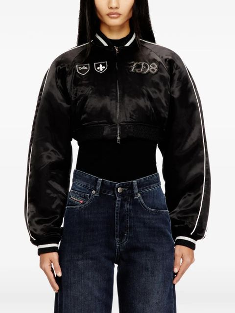 Diesel G-OSPEL-CP appliqué zipped jacket - Black