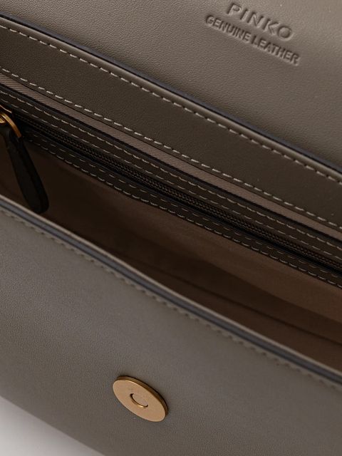 Pinko torebka skórzana kolor szary 103831 A1ZX
