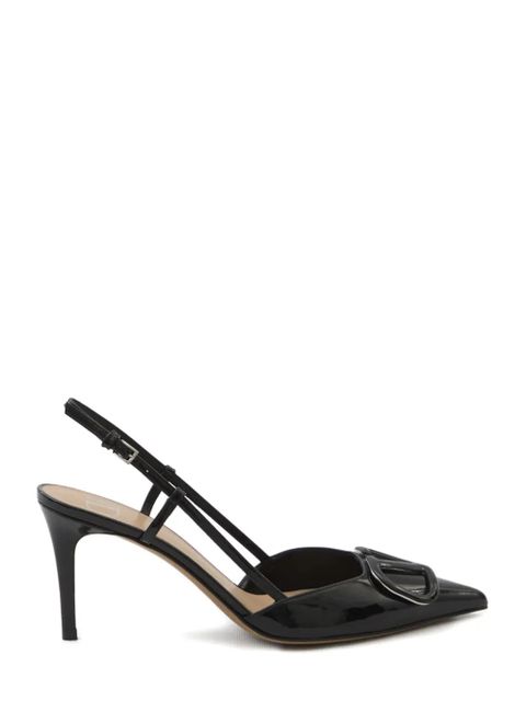 Valentino Garavani 80mm VLogo Signature slingback pumps - Black - zdjęcie produktu nr 1