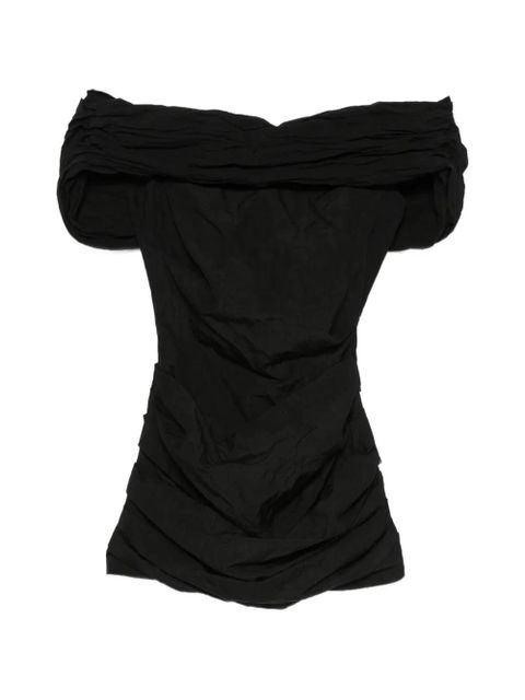 Magda Butrym ruched off-the-shoulder mini dress - Black - zdjęcie produktu nr 1