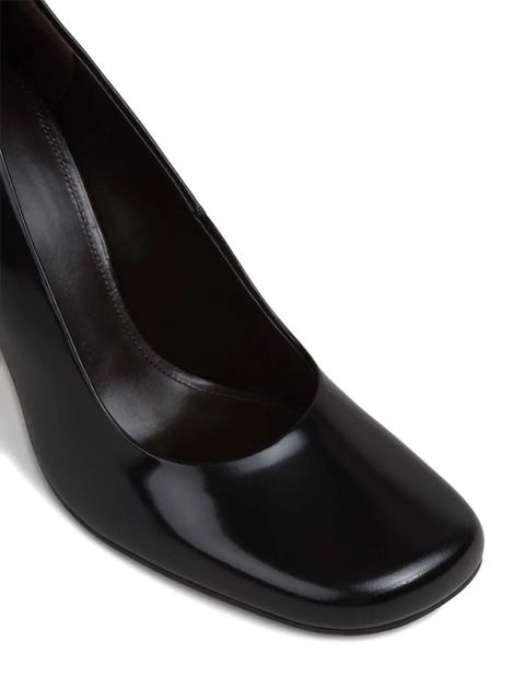 The Row Penelope rounded calf leather heel shoes - Black