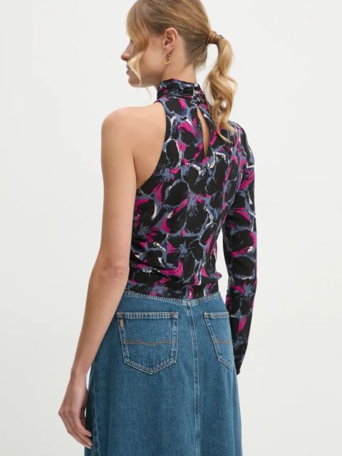 Pepe Jeans bluzka ARIA damska kolor czarny wzorzysta PL304974