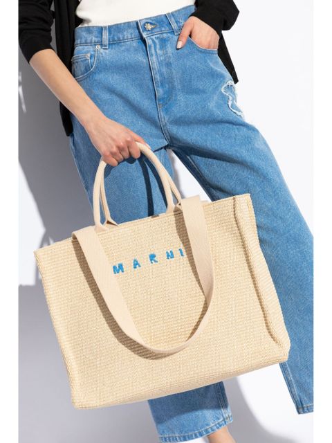 Marni large Basket tote bag - Neutrals - zdjęcie produktu nr 2