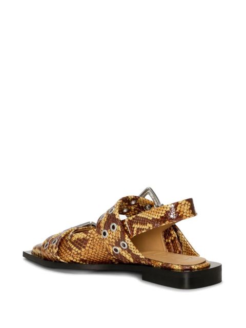 GANNI Feminine ballet lats - Brown