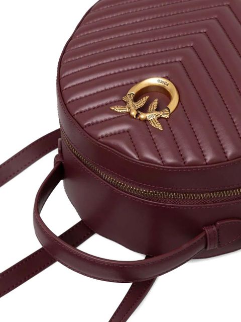 PINKO Love chevron backpack - Red