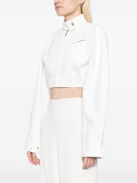 Jacquemus zip-up cropped jacket - Neutrals