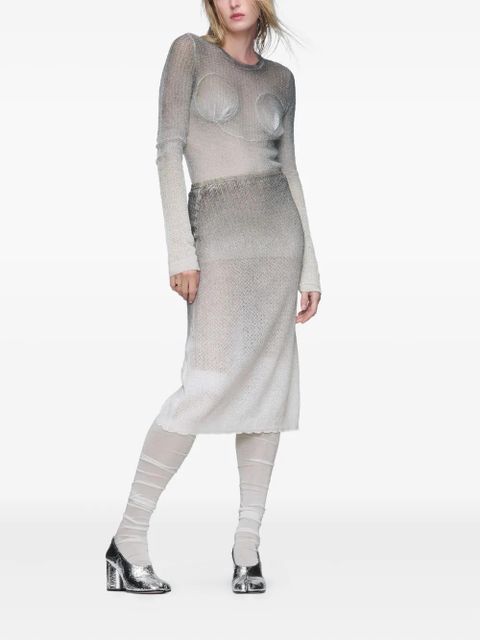 Maison Margiela ombré-effect midi skirt - Grey