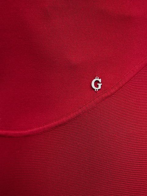 Guess sukienka CASSANDRA kolor czerwony maxi rozkloszowana W5YK0S Z0241