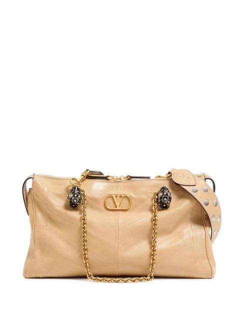 Valentino Garavani chevron feline shoulder bag - Neutrals - zdjęcie produktu nr 1