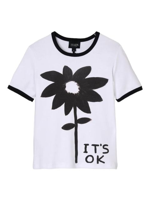 Marc Jacobs flower-print ringer tee - White - zdjęcie produktu nr 1