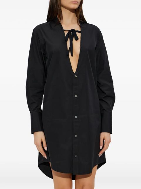 Maison Margiela V-neck shirt dress - Black