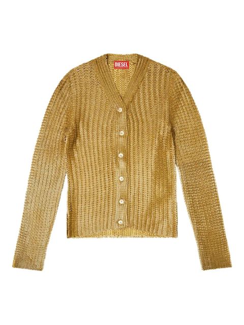 Diesel ribbed-knit cardigan - Brown - zdjęcie produktu nr 1