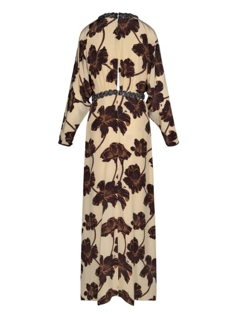 Johanna Ortiz Adoracion Continua beaded dress - Brown