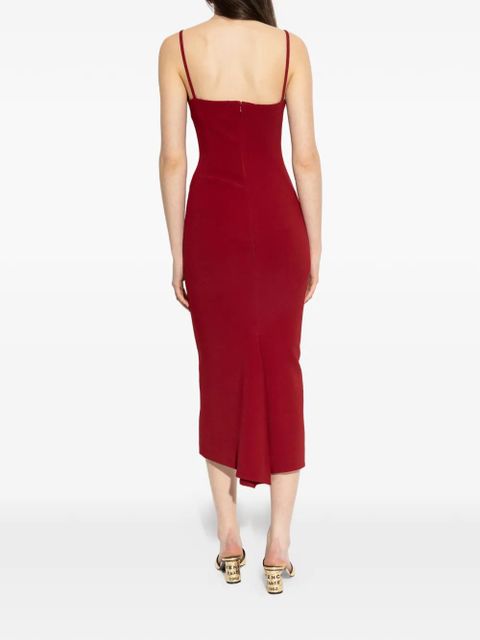 Givenchy square-neck midi dress - Red