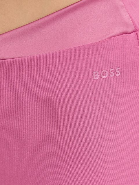 BOSS spodnie dresowe damskie kolor różowy gładkie 50545593