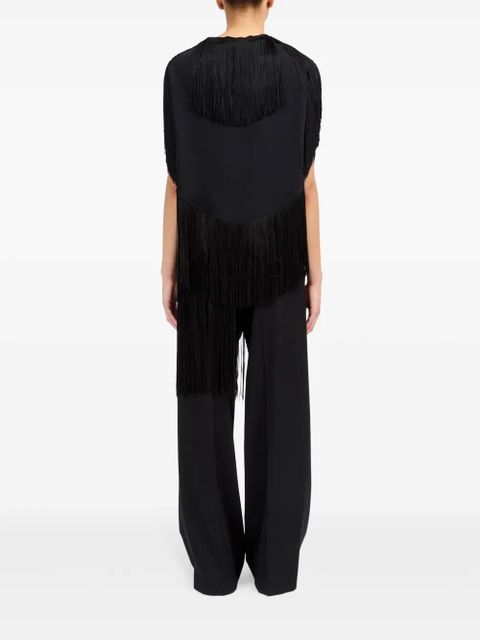 MM6 Maison Margiela fringed top - Black