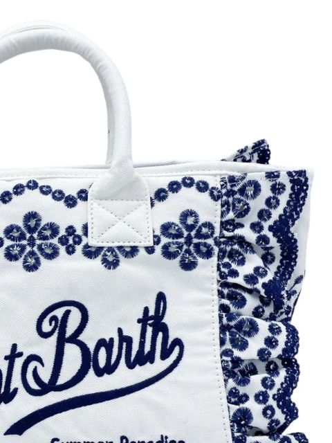 MC2 Saint Barth embroidered-logo tote bag - White - zdjęcie produktu nr 2