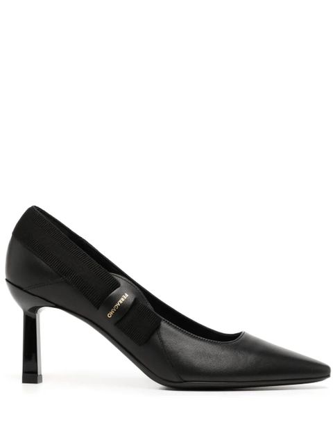 Ferragamo Vissia 70mm leather pumps - Black - zdjęcie produktu nr 1