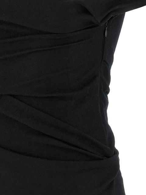 ENTIRE STUDIOS Flap draped short-sleeve top - Black - zdjęcie produktu nr 2