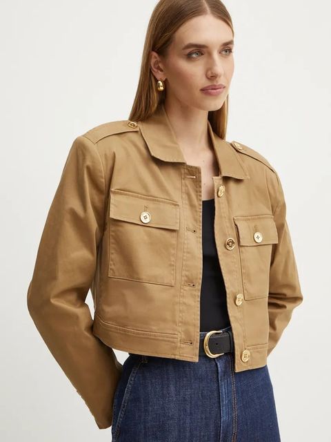 MICHAEL Michael Kors kurtka damska kolor beżowy przejściowa MT4108E3X6