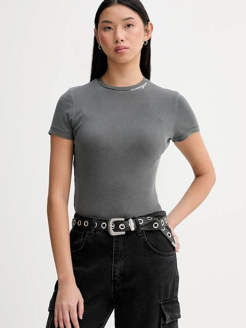 Tommy Jeans t-shirt damski kolor szary DW0DW22079 - zdjęcie produktu nr 1