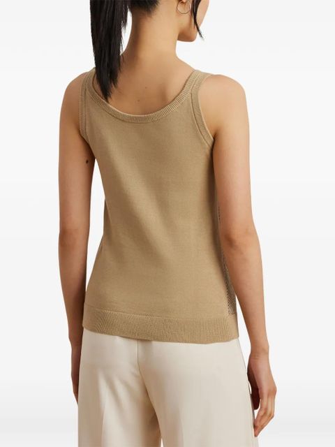 Lauren Ralph Lauren herringbone-knit top - Brown