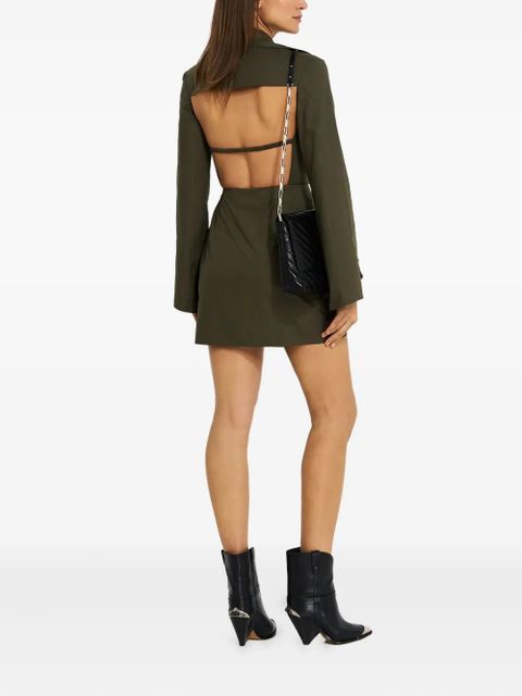 Nanushka Esma button wrap mini dress - Green