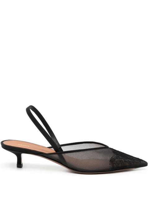 NEOUS 40mm lace-detailing slingback pumps - Black - zdjęcie produktu nr 1