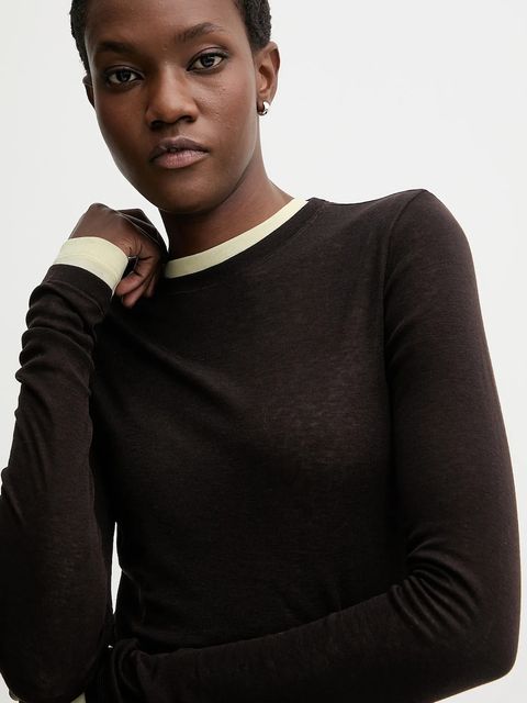 Miss Sixty longsleeve z dodatkiem wełny 2-pack kolor brązowy 6S3SJ3360A