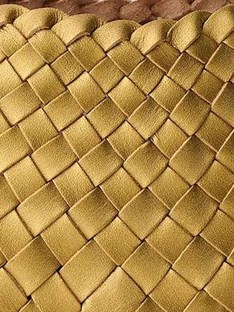 DRAGON DIFFUSION Rosanna woven shoulder bag - Gold