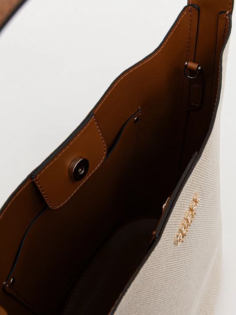 Guess torebka NICOLETTE kolor beżowy HWAG96 62040