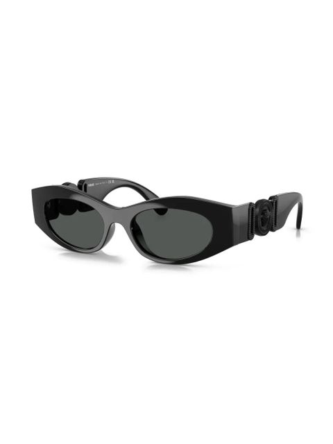Versace Eyewear engraved-Medusa plaque sunglasses - Black - zdjęcie produktu nr 2