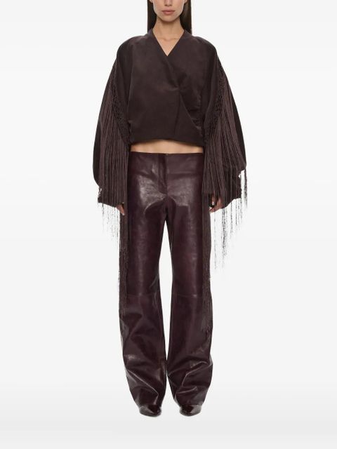 Christopher Esber corduroy cocoon fringed jacket - Brown - zdjęcie produktu nr 1