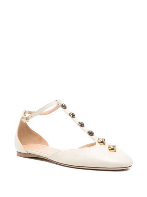 Chloé Celest T-bar embellished ballet flats - Neutrals - zdjęcie produktu nr 2