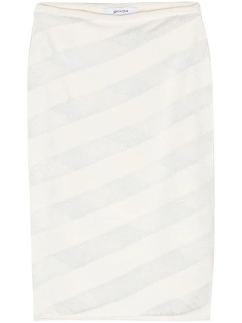 Gimaguas Zebara semi-sheer panel skirt - White - zdjęcie produktu nr 1