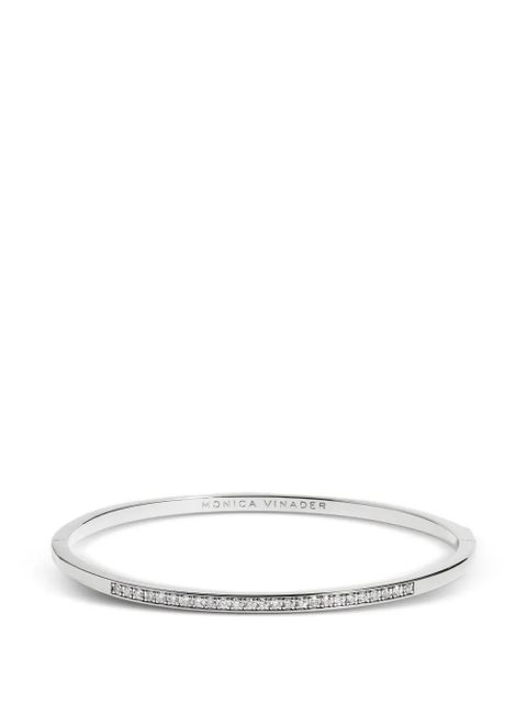 Monica Vinader Essential diamond bangle bracelet - Silver - zdjęcie produktu nr 1