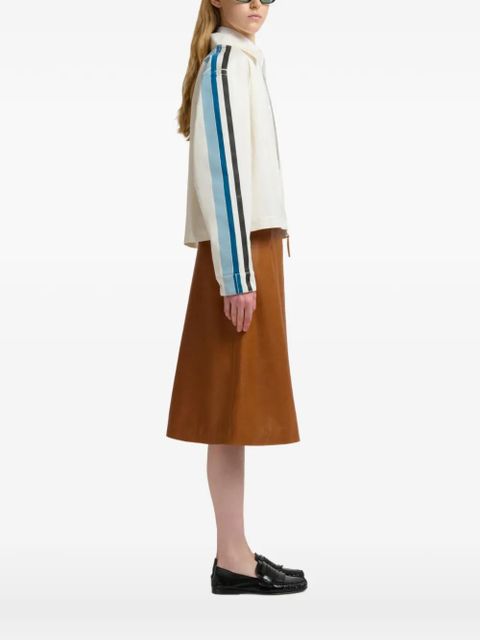 Marni striped zip shirt - White