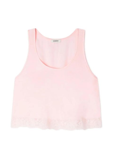 SANDRO lace-band tank top - Pink - zdjęcie produktu nr 1