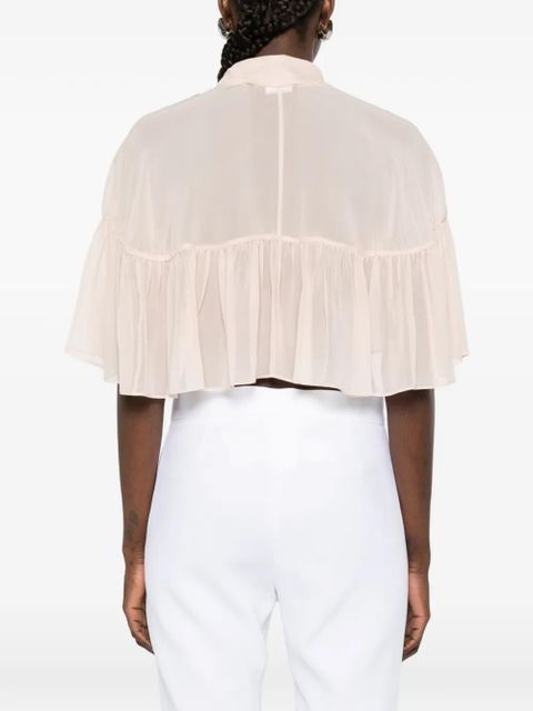 Max Mara tie cape blouse - Pink