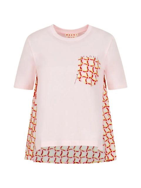 Marni printed pocket back T-shirt - Pink - zdjęcie produktu nr 1