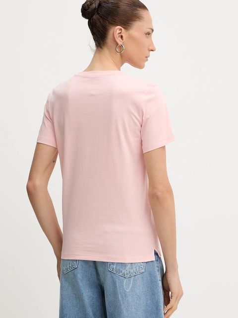 Guess t-shirt bawełniany damski kolor różowy W5BI18 I3Z14
