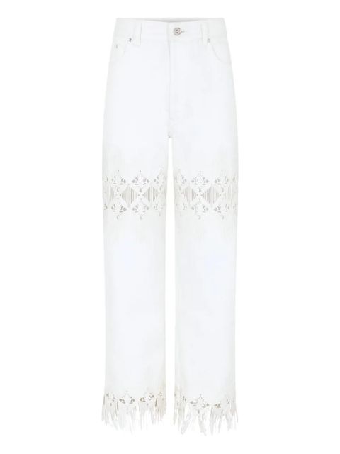 Rabanne embroidered fringed trousers - White - zdjęcie produktu nr 1