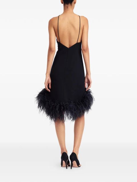 16Arlington Addy feather-trim mini dress - Black - zdjęcie produktu nr 2