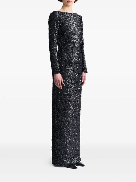 16Arlington Reta sequinned gown - Black