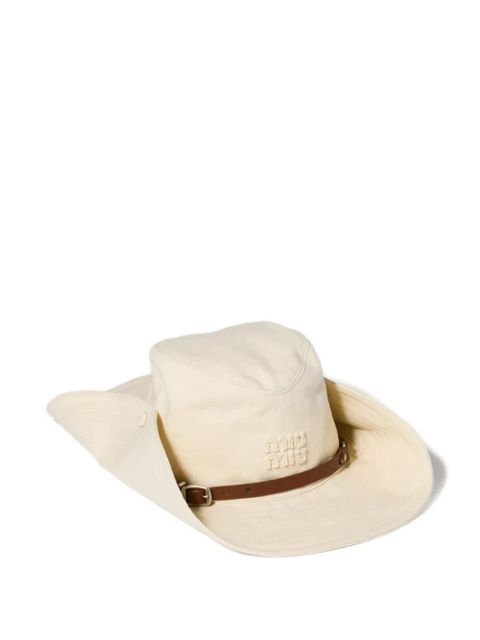Miu Miu Drill cowboy hat - Neutrals - zdjęcie produktu nr 1