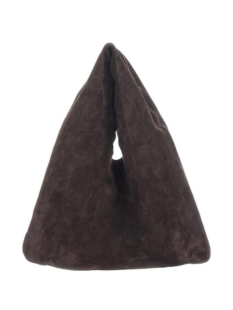 The Row Bindle Small suede shoulder bag - Brown - zdjęcie produktu nr 1