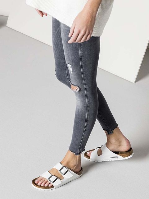 Birkenstock klapki Arizona BF damskie kolor biały 552683